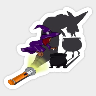 Witching Hour Whimsy: Playful Shadows Sticker